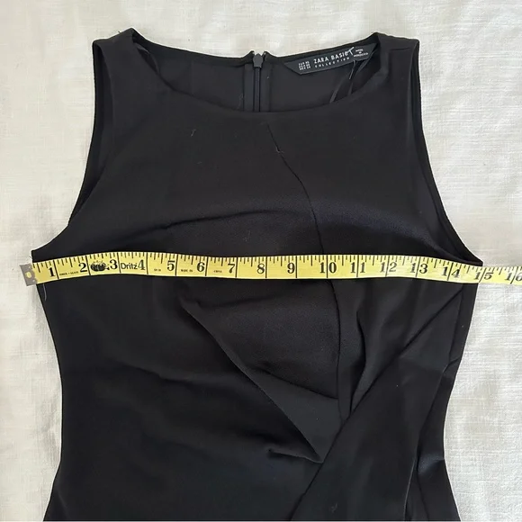 Zara Black Asymmetrical Draped Sleeveless Top XS - Picture 4 of 5